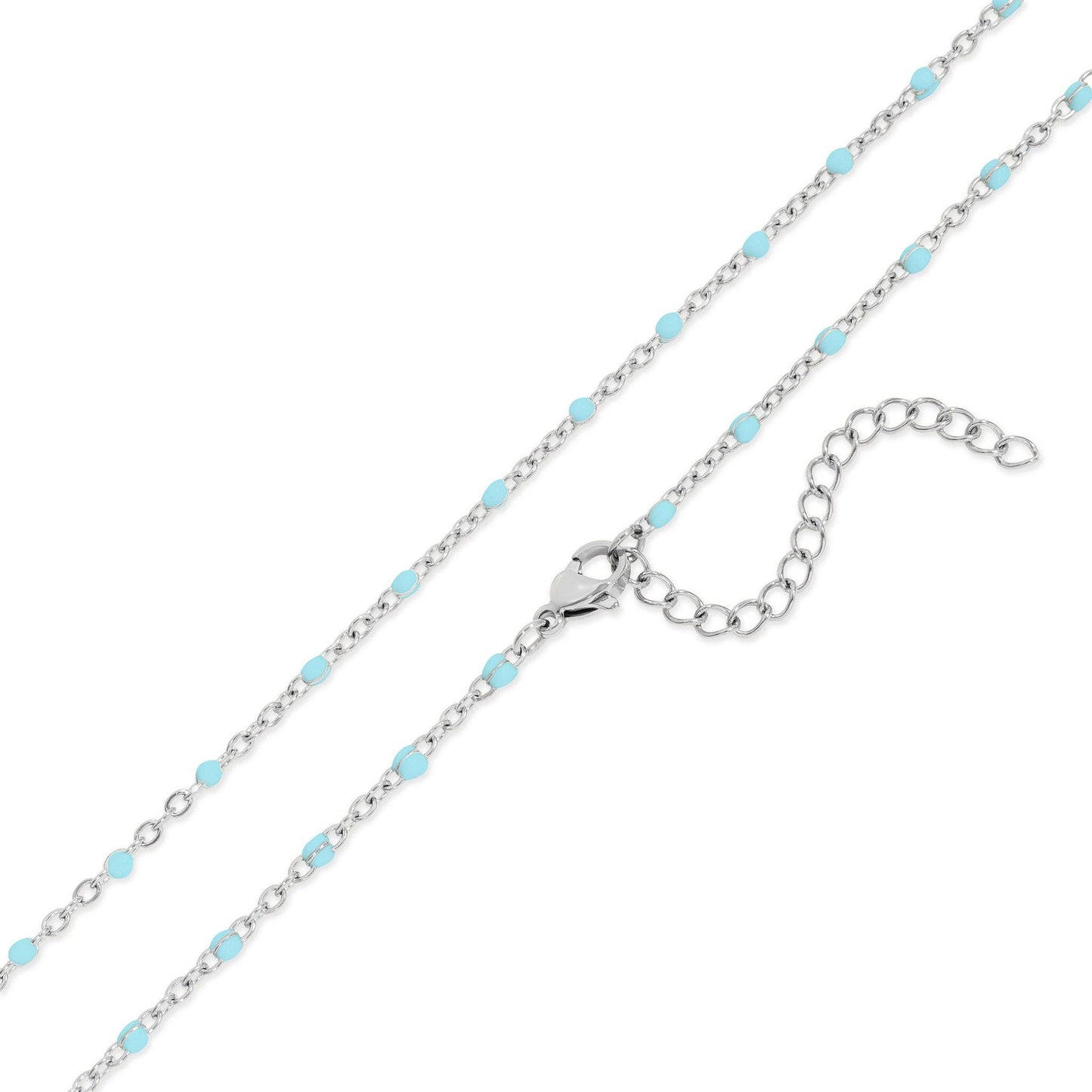 Stainless Steel Turquoise Chain Necklace