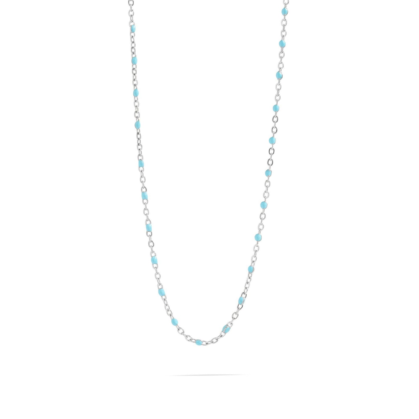 Stainless Steel Turquoise Chain Necklace