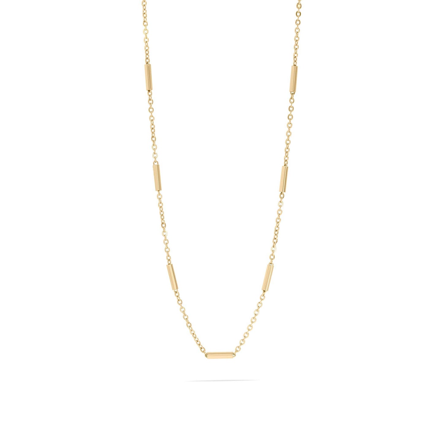 Gold Satellite Bar Chain Necklace