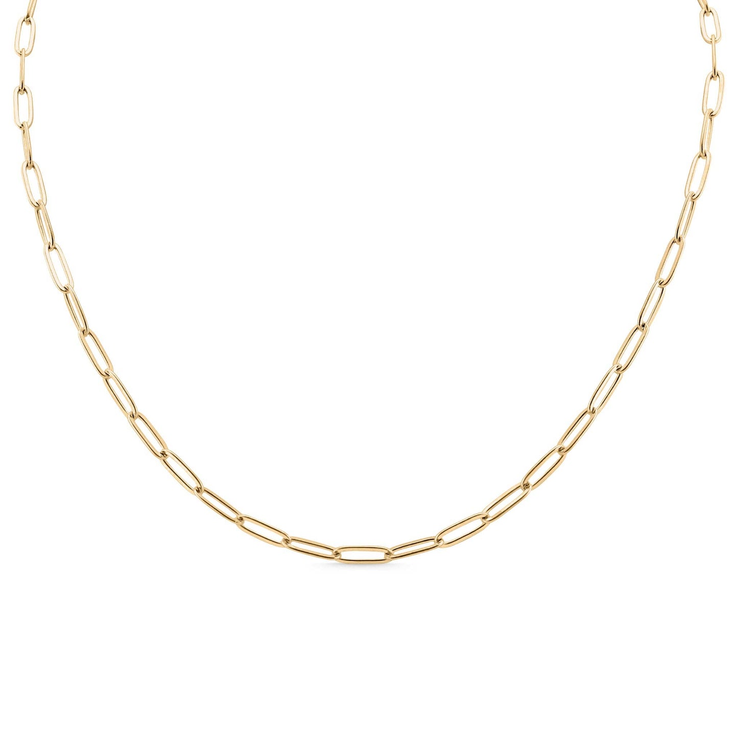 Gold Dainty Paperclip Chain Necklace