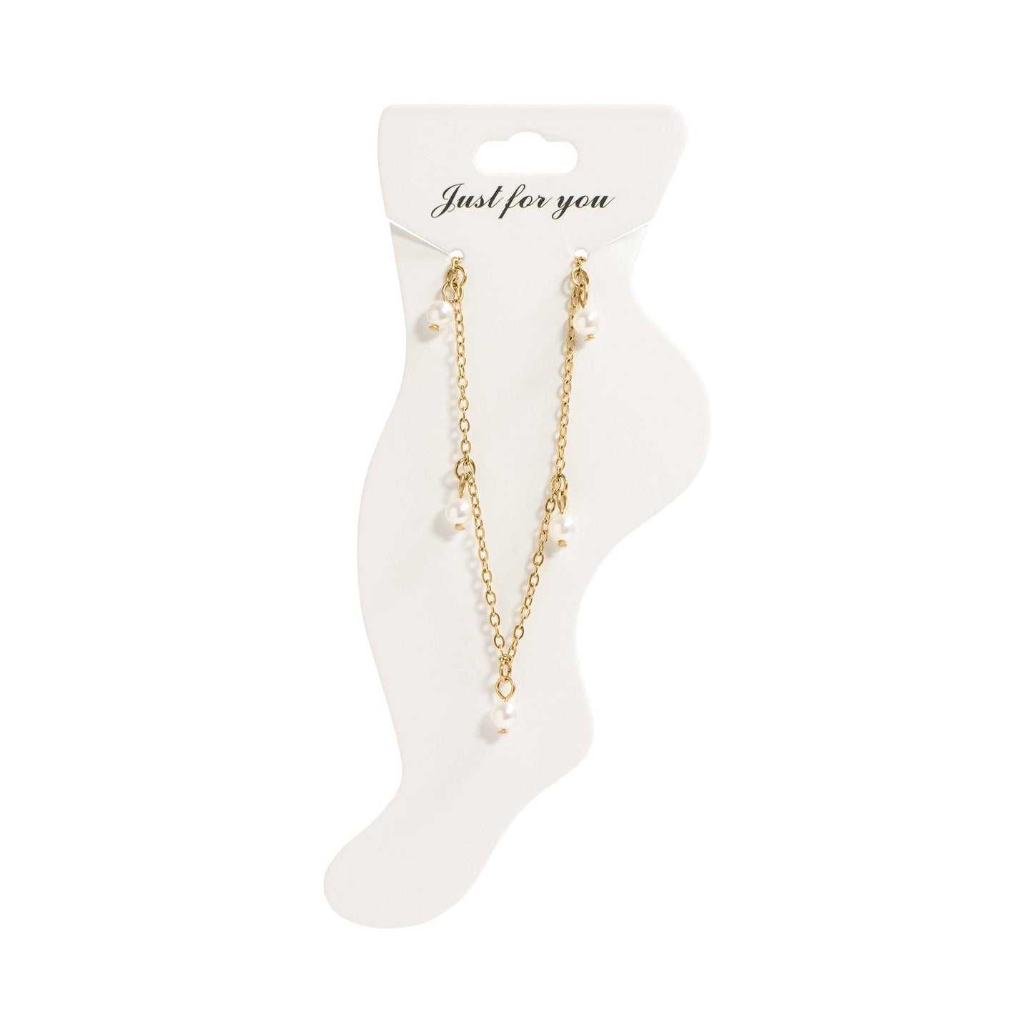 Gold + Pearl Anklet