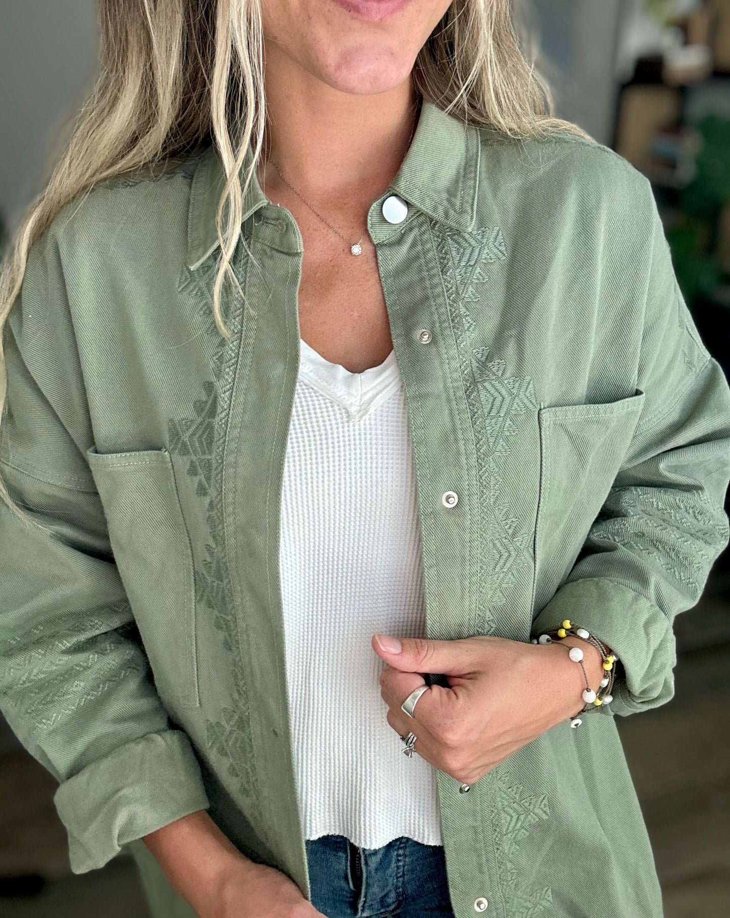 Embroidered Utility Jacket