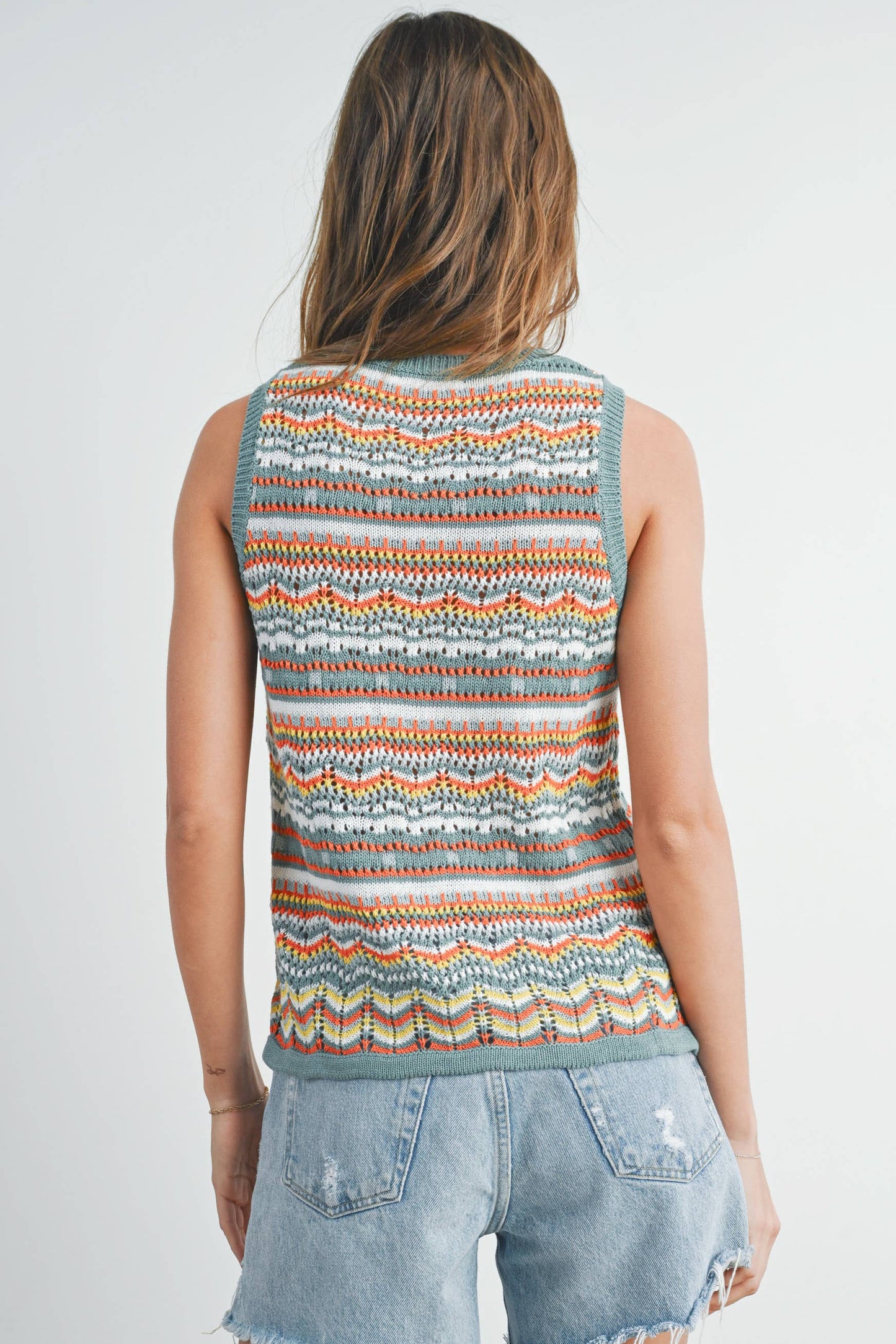 Retro Crochet Knit Tank