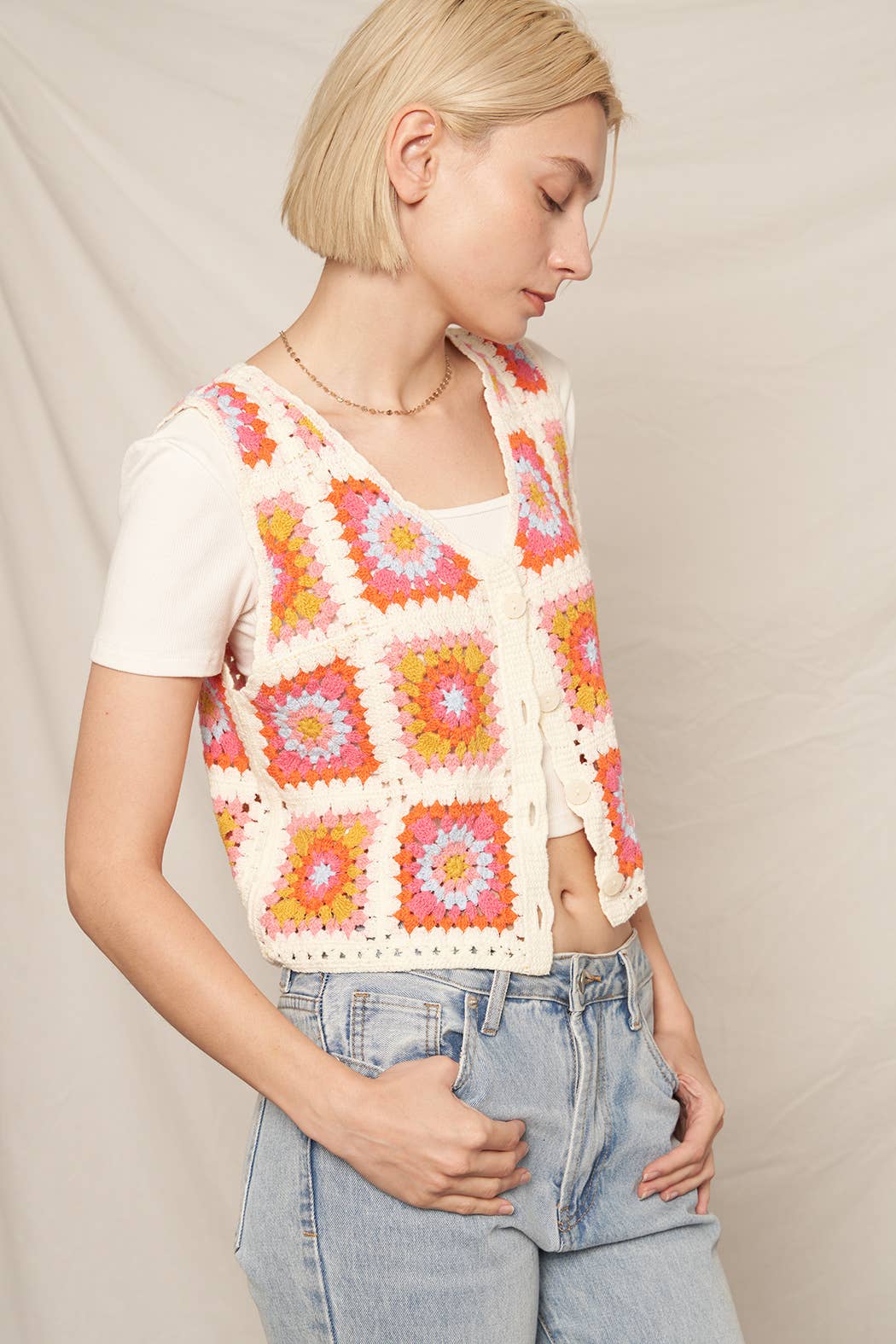 Technicolor Knit Vest