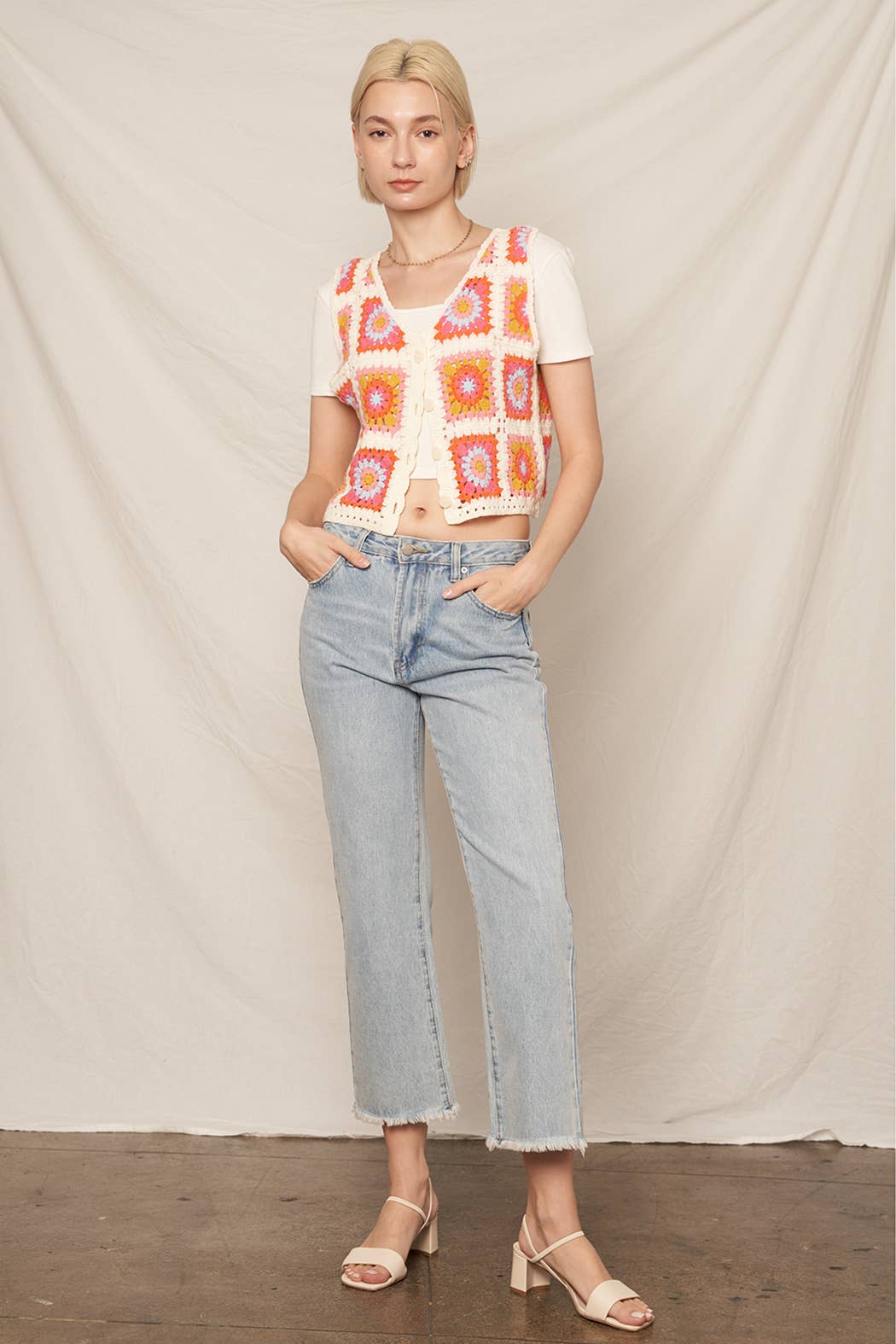 Technicolor Knit Vest