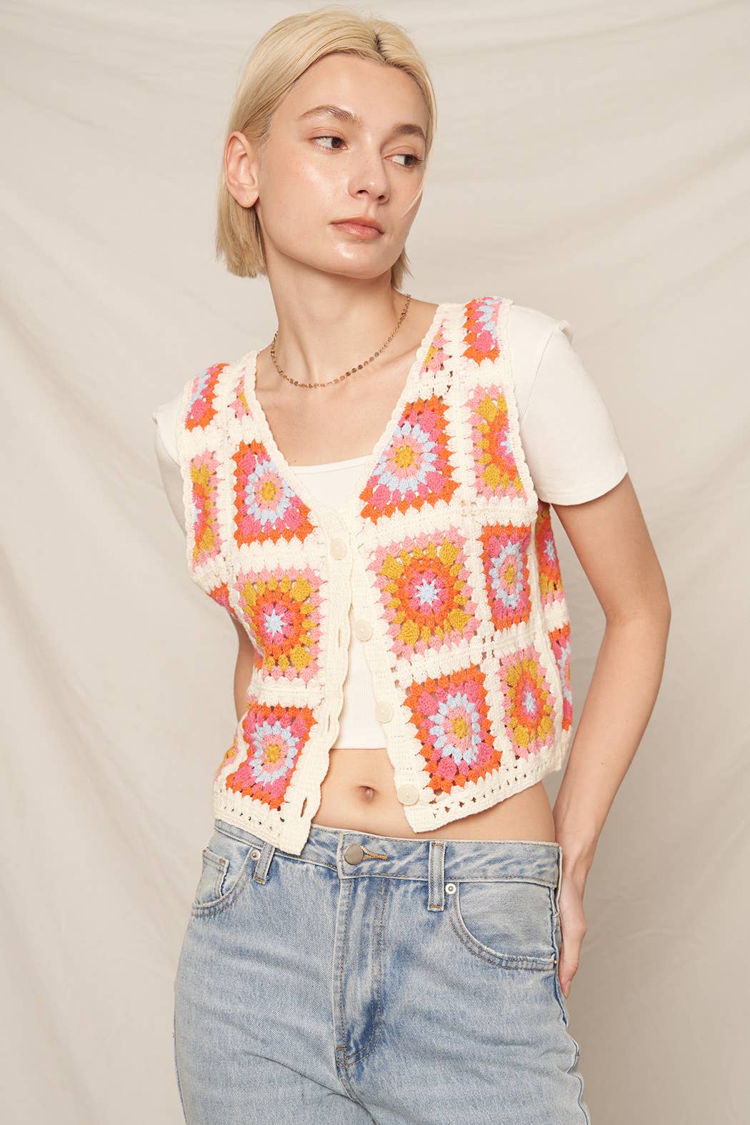 Technicolor Knit Vest