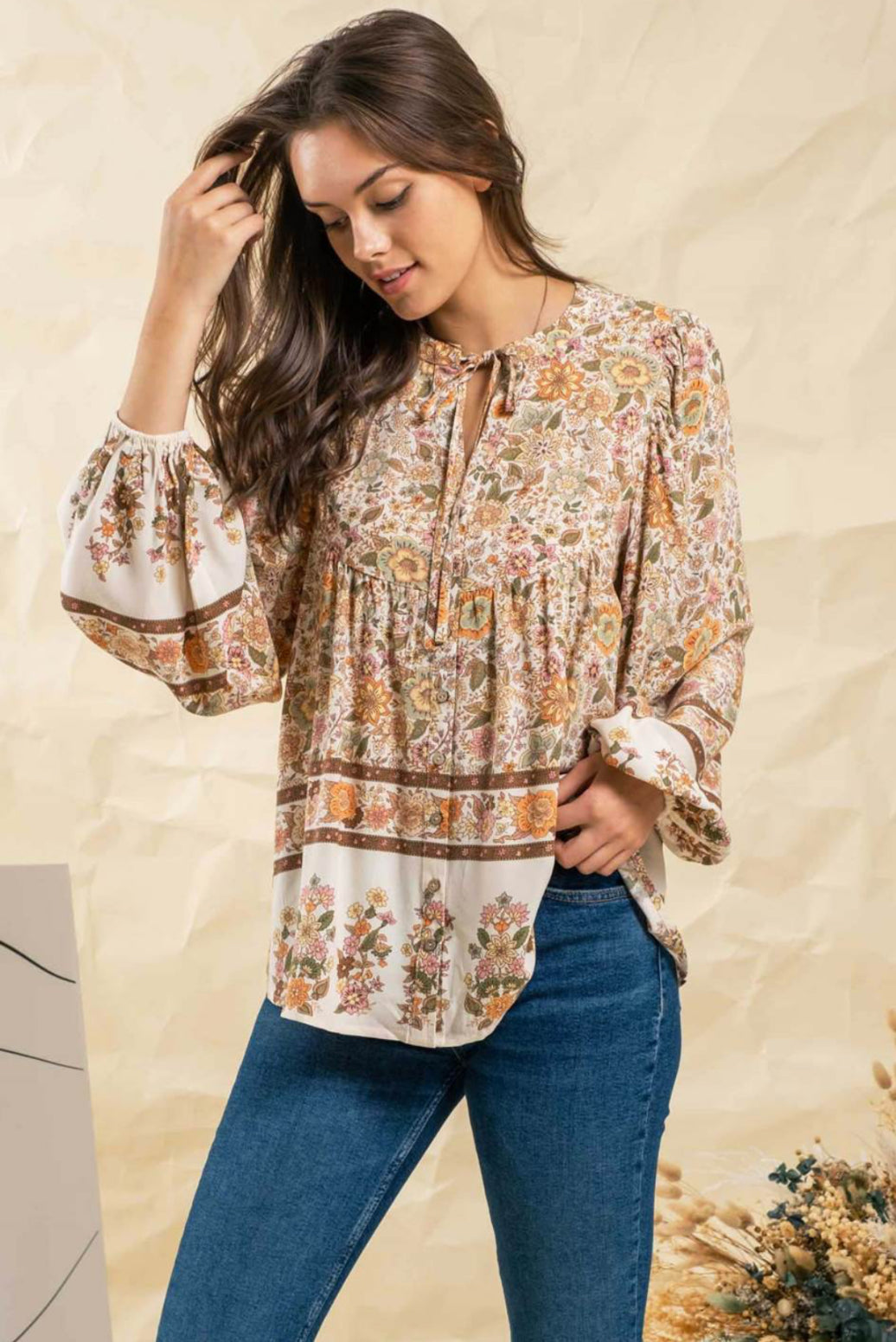 Chelsea Boho Floral Blouse