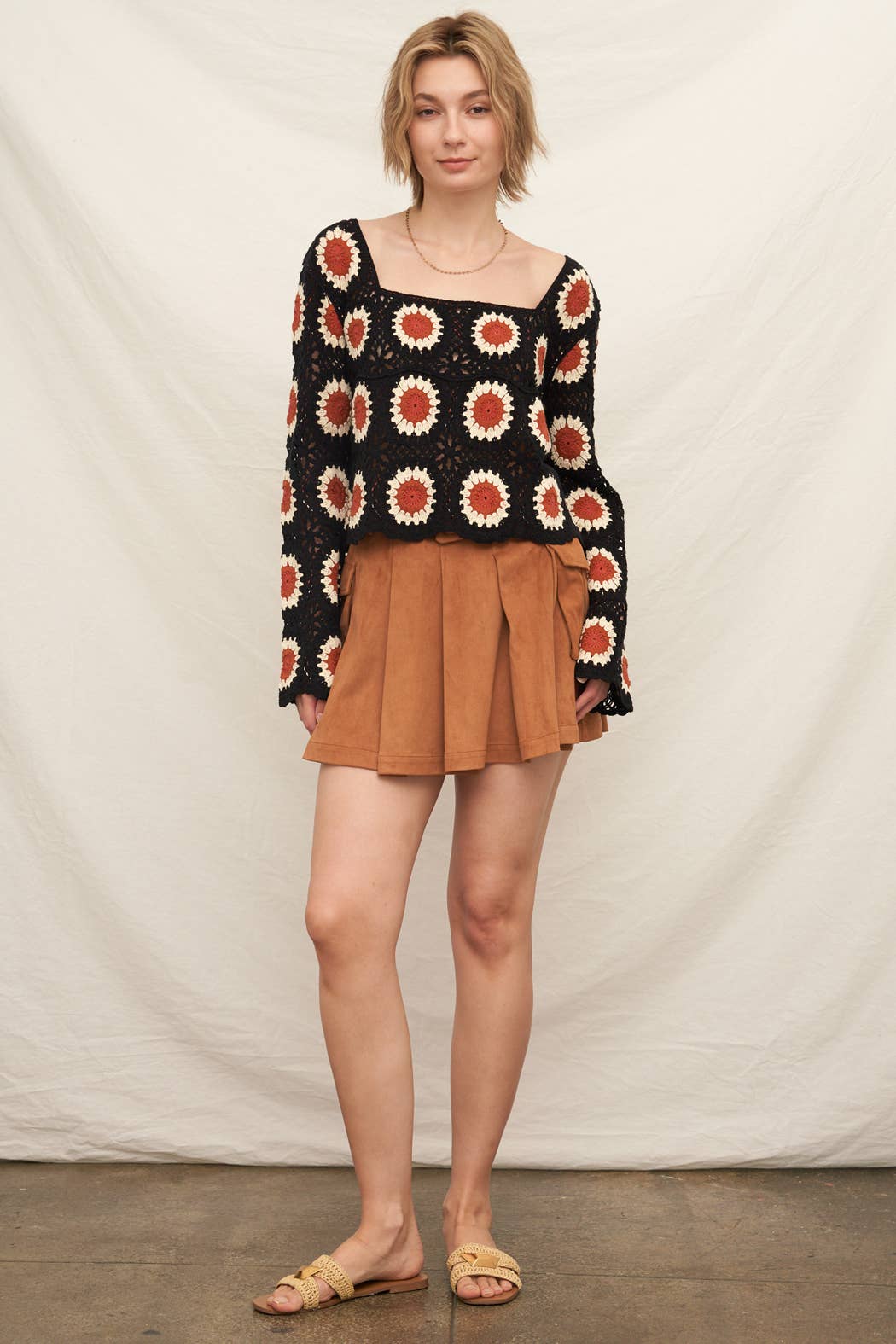 Sunflower Crochet Top