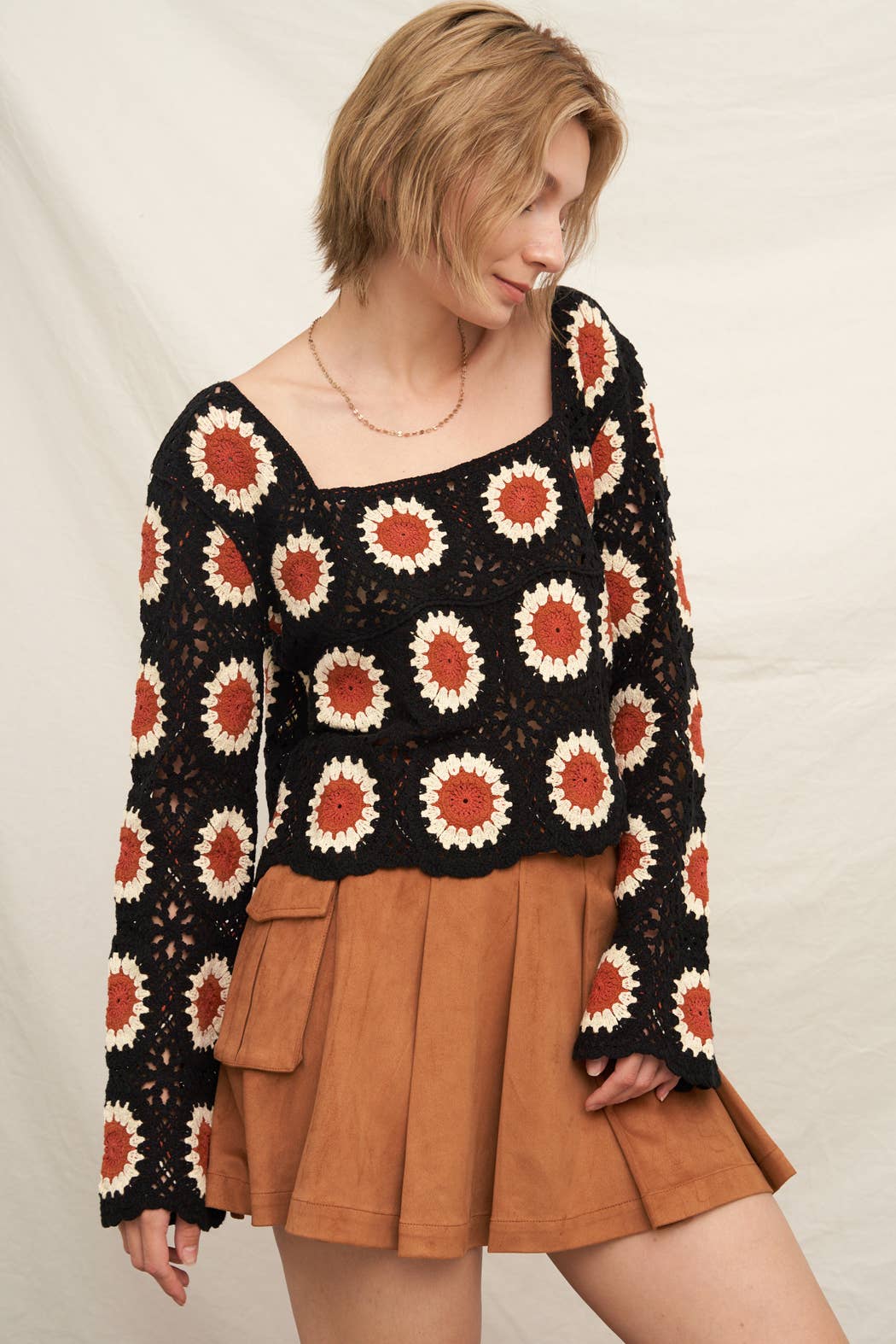 Sunflower Crochet Top