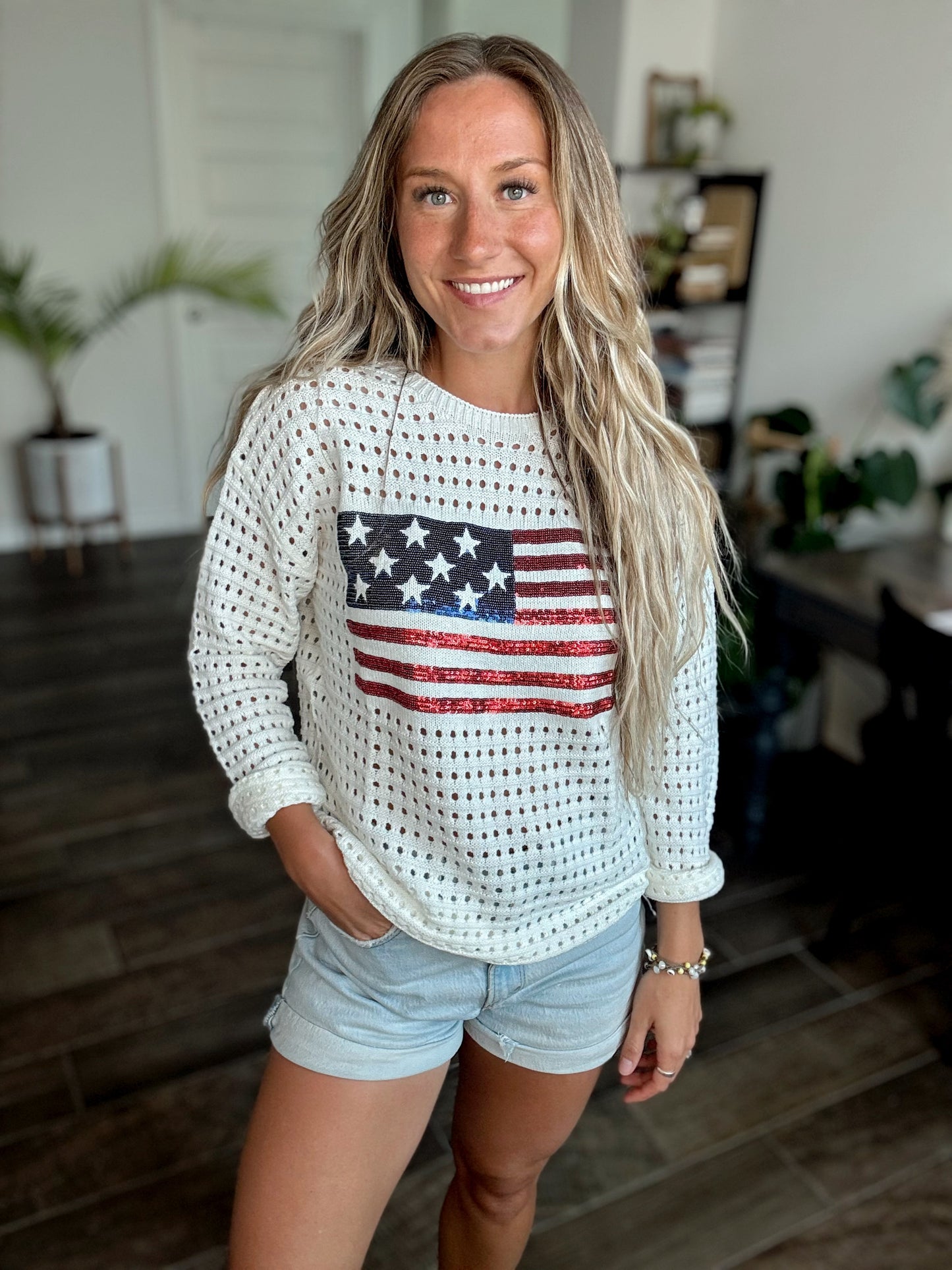 Americana Crochet Top