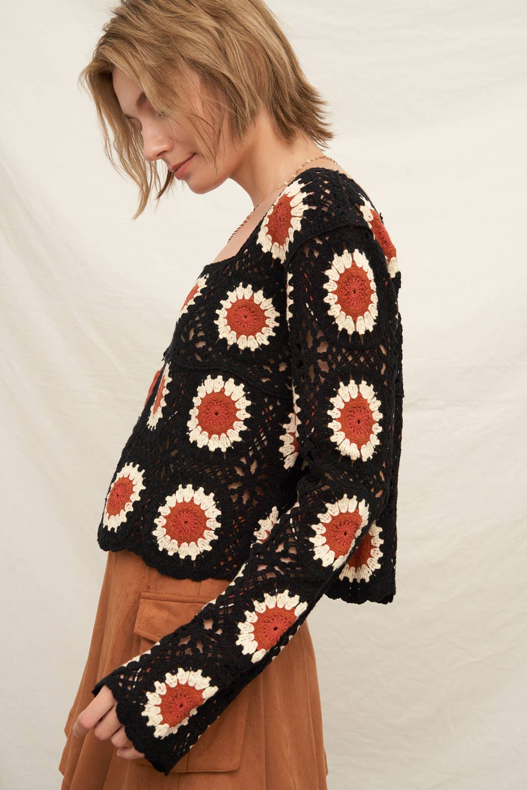 Sunflower Crochet Top