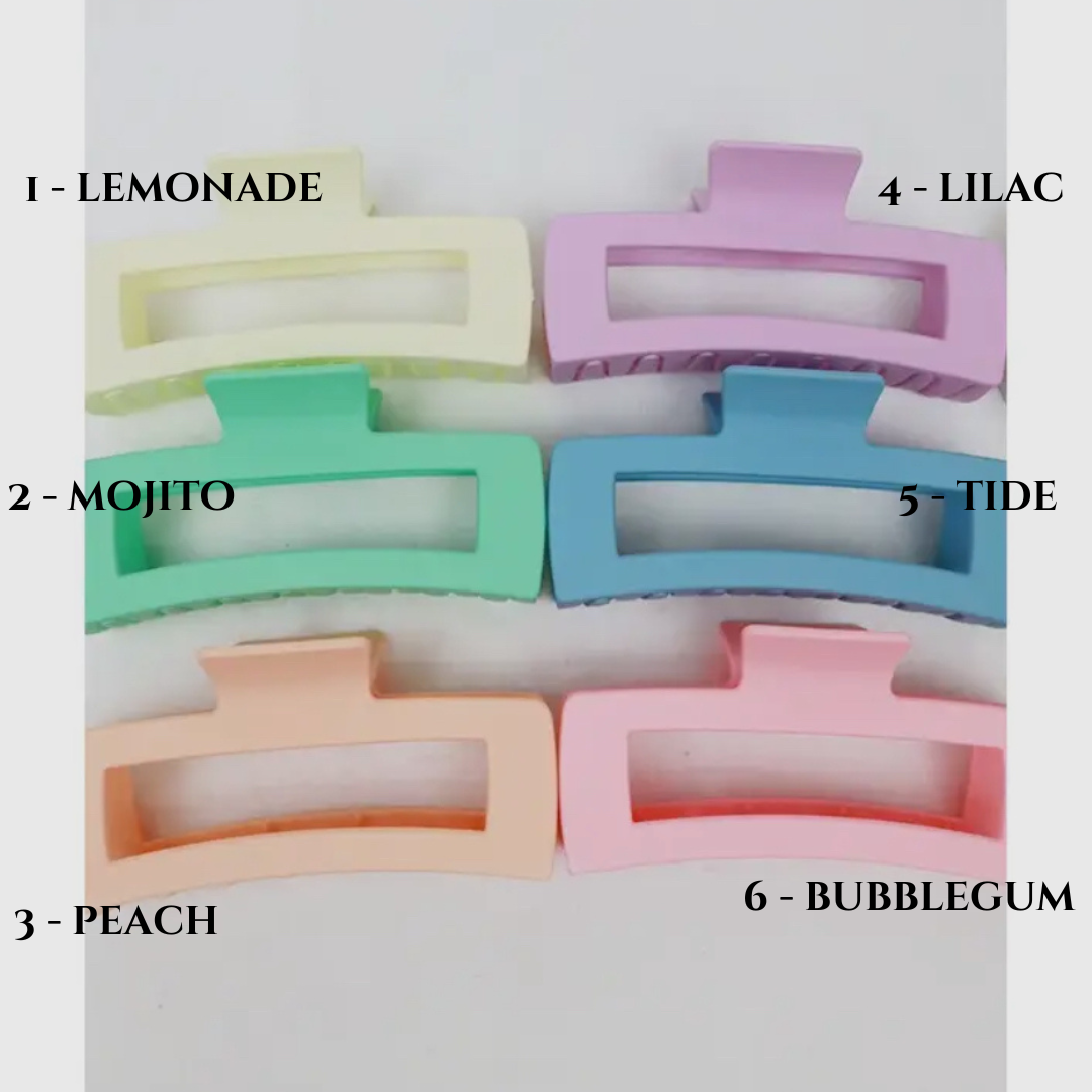 Pastel Matte Jumbo Hair Claw