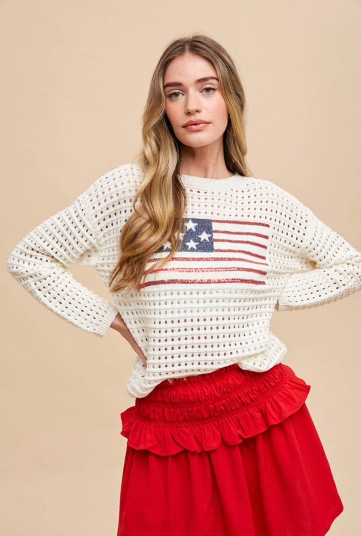 Americana Crochet Top