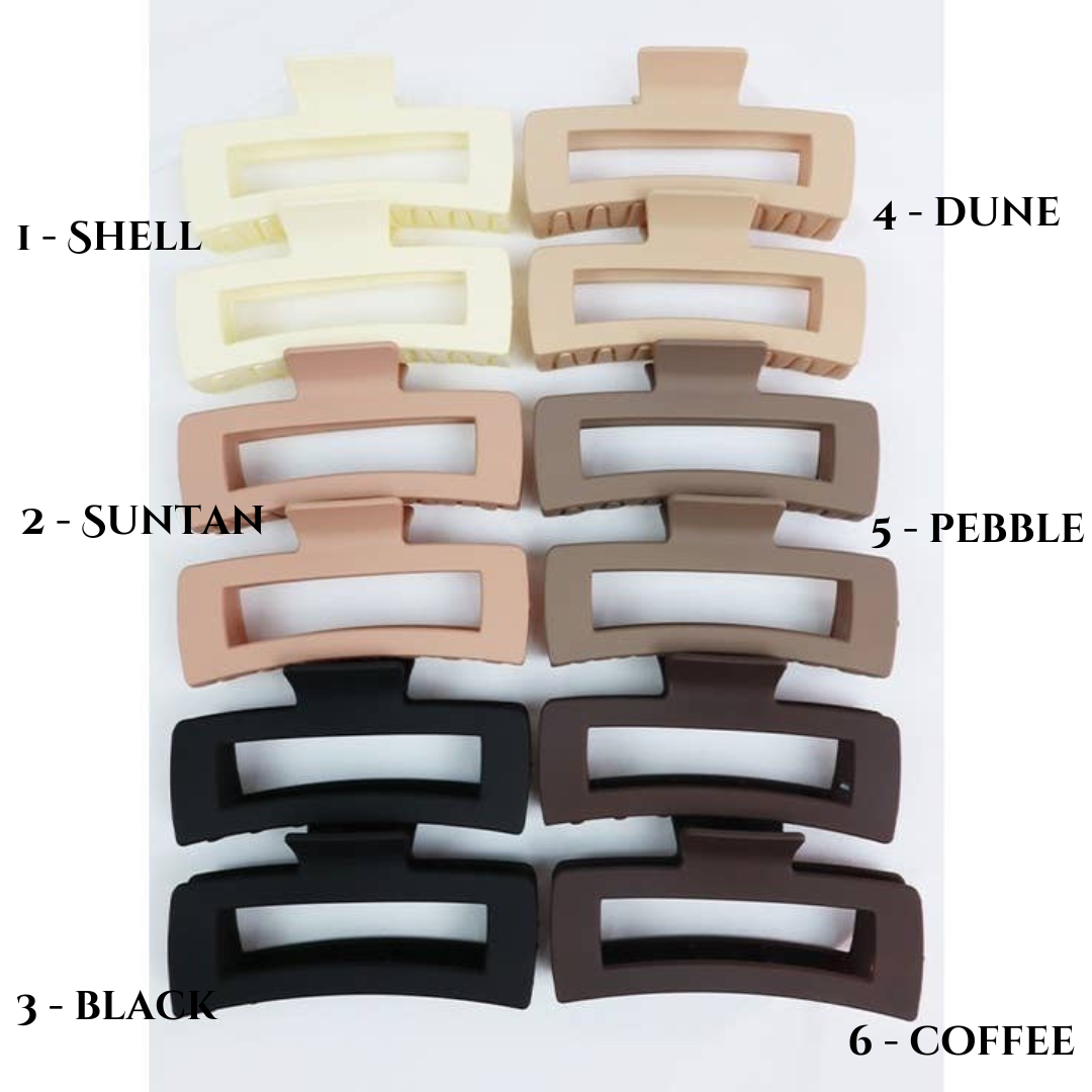 Neutral Matte Jumbo Hair Claw