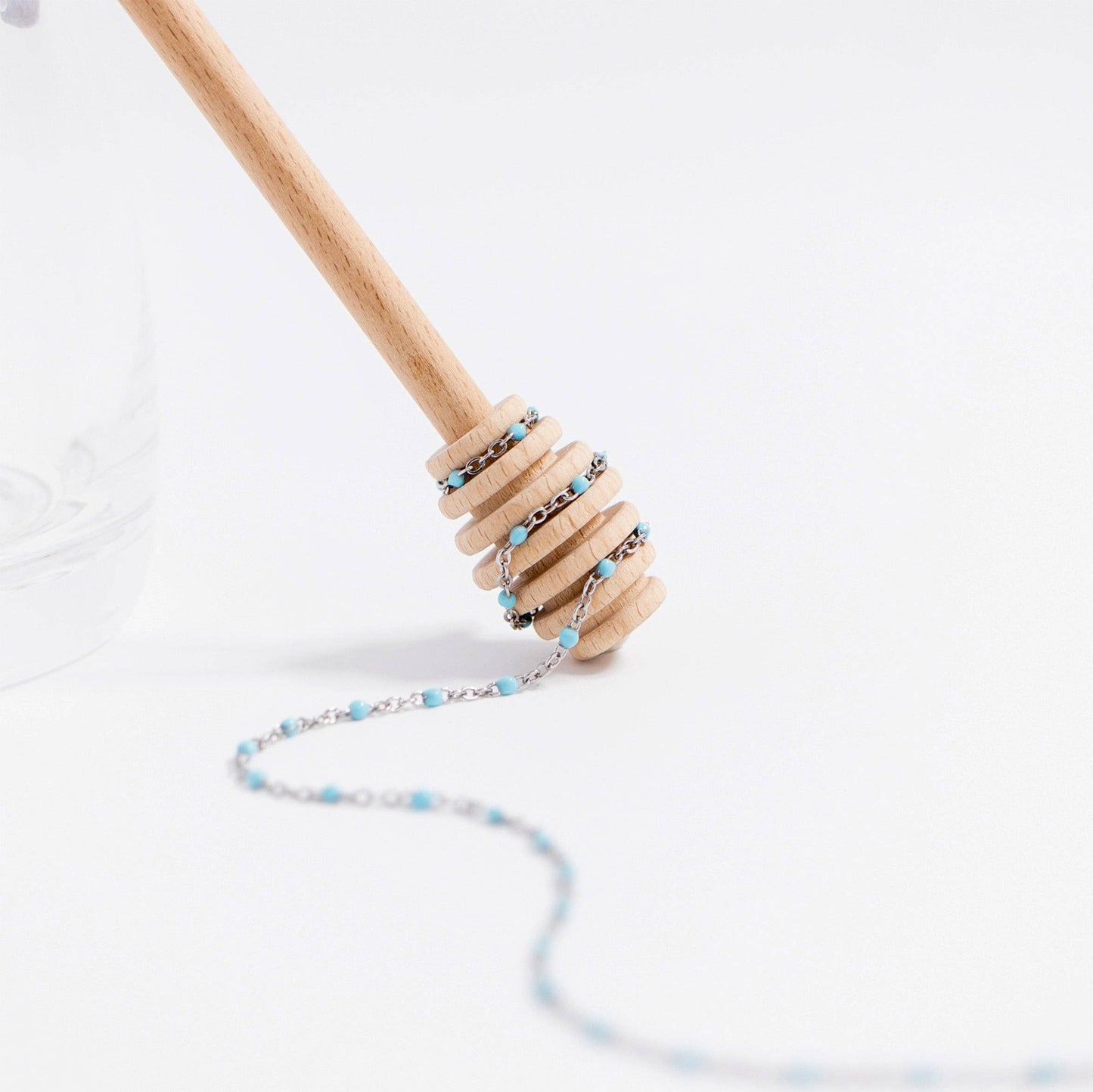 Stainless Steel Turquoise Chain Necklace