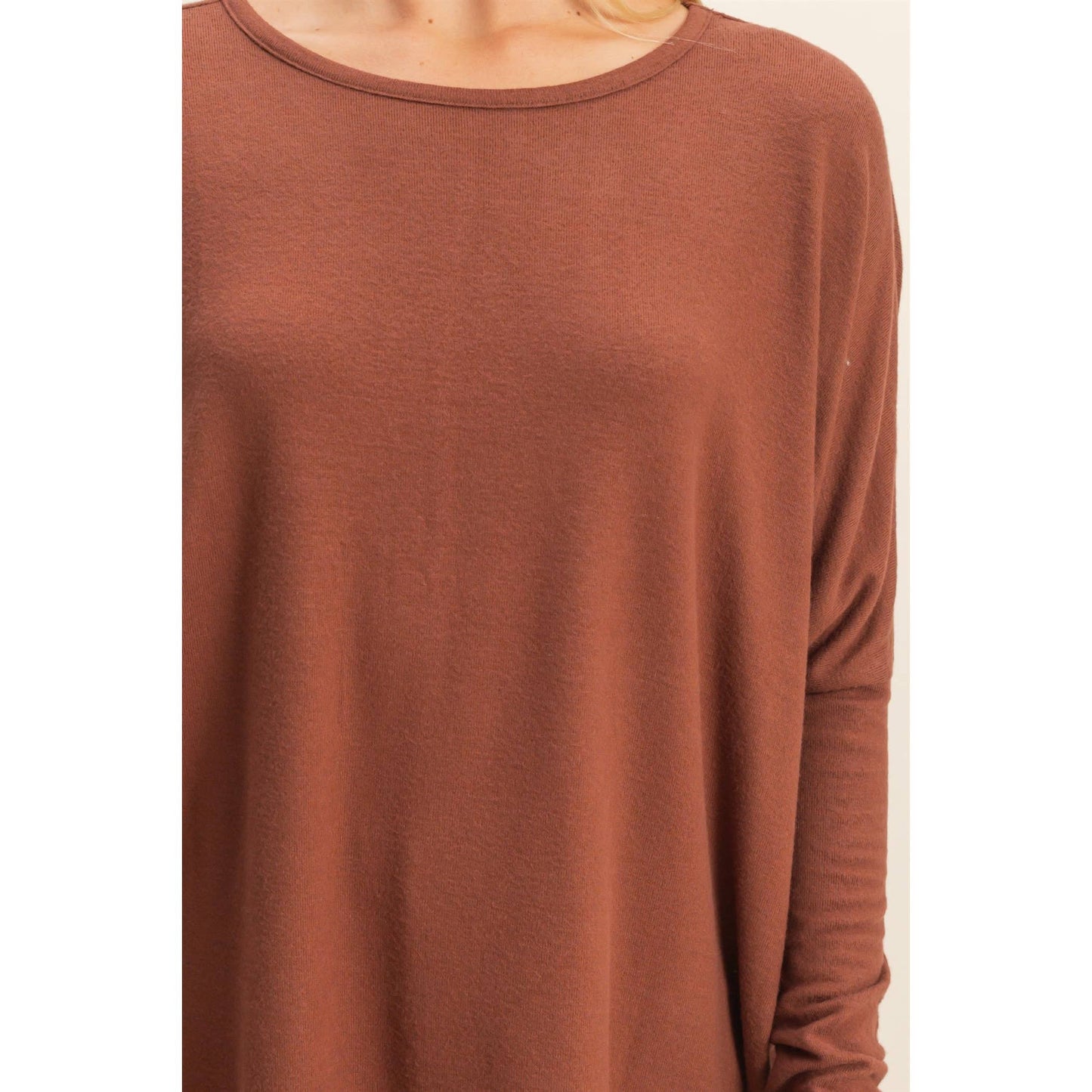 Chestnut Relaxed Dolman Sleeve Top
