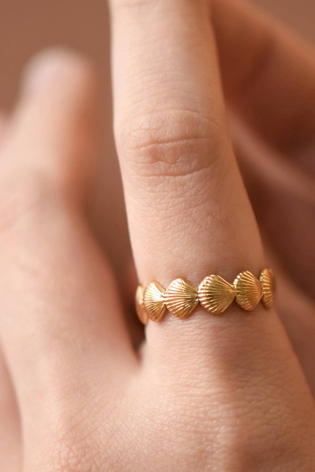 Gold Seashell Ring