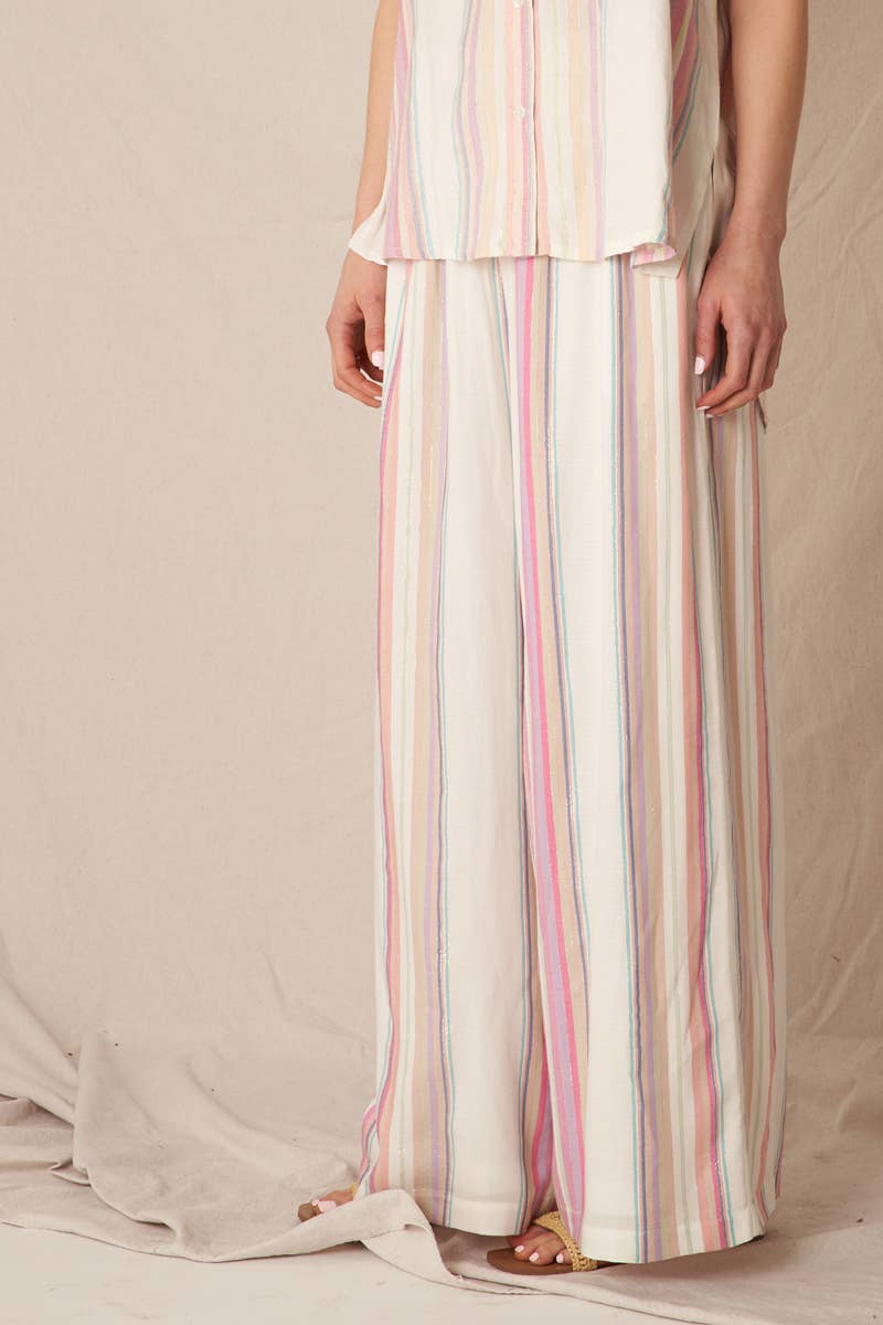 Multi Striped Flowy Pant