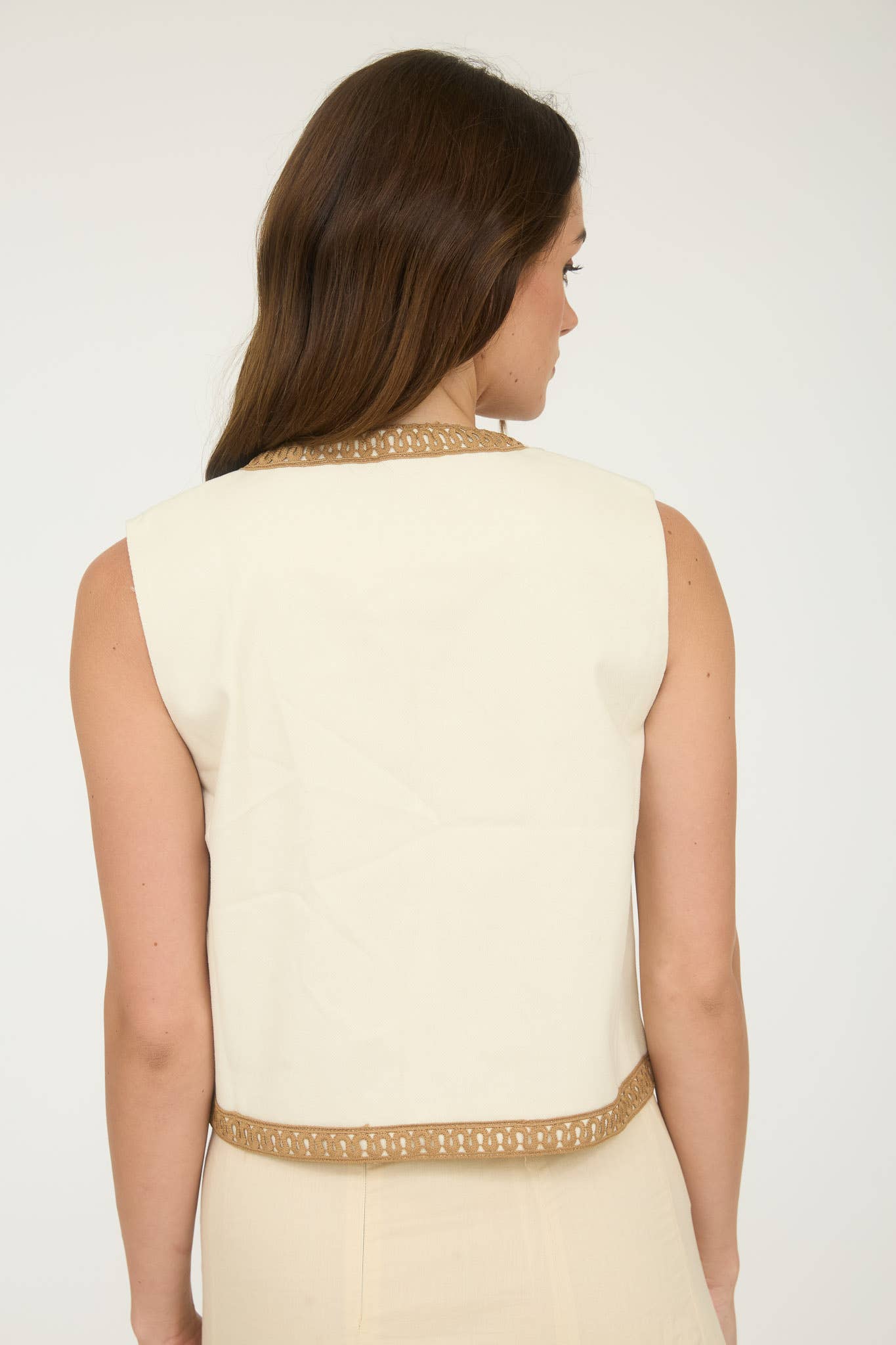 Embroidered Tie Vest