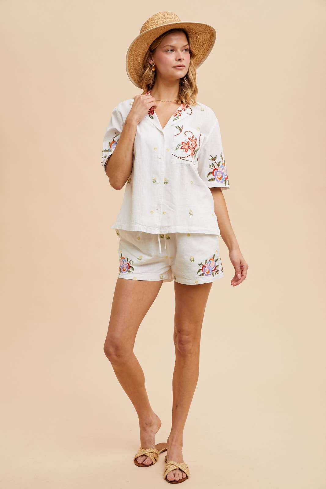 Sonrisa Embroidered Shirt - SHIRT ONLY