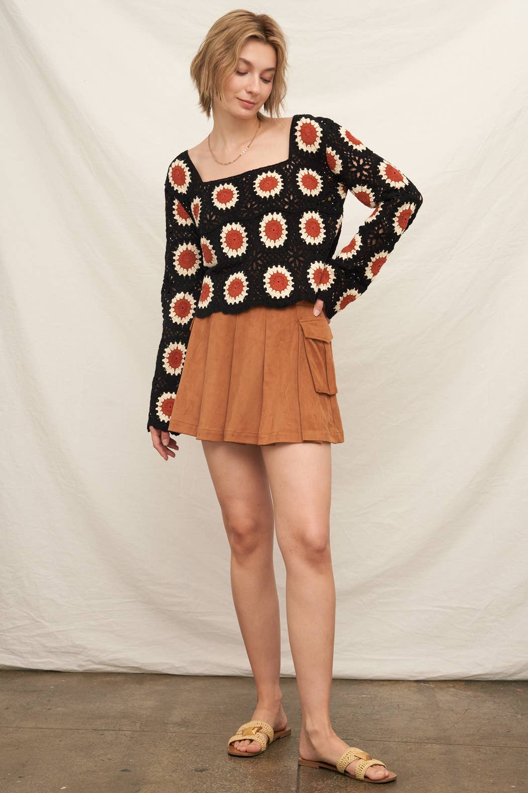 Sunflower Crochet Top