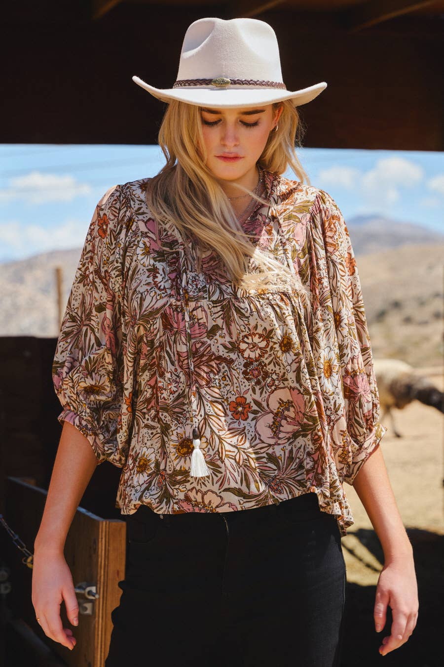 Bohemian Floral Blouse