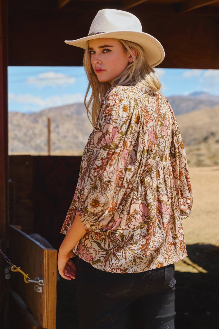 Bohemian Floral Blouse