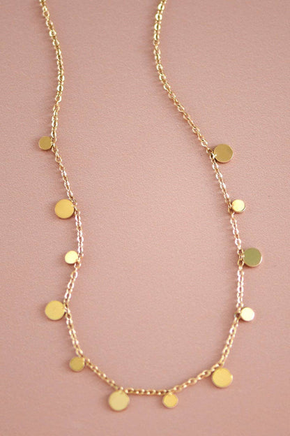 Gold Disco Chain Necklace