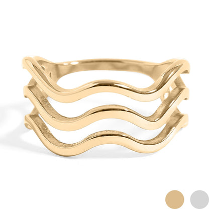Gold Triple Wave Ring