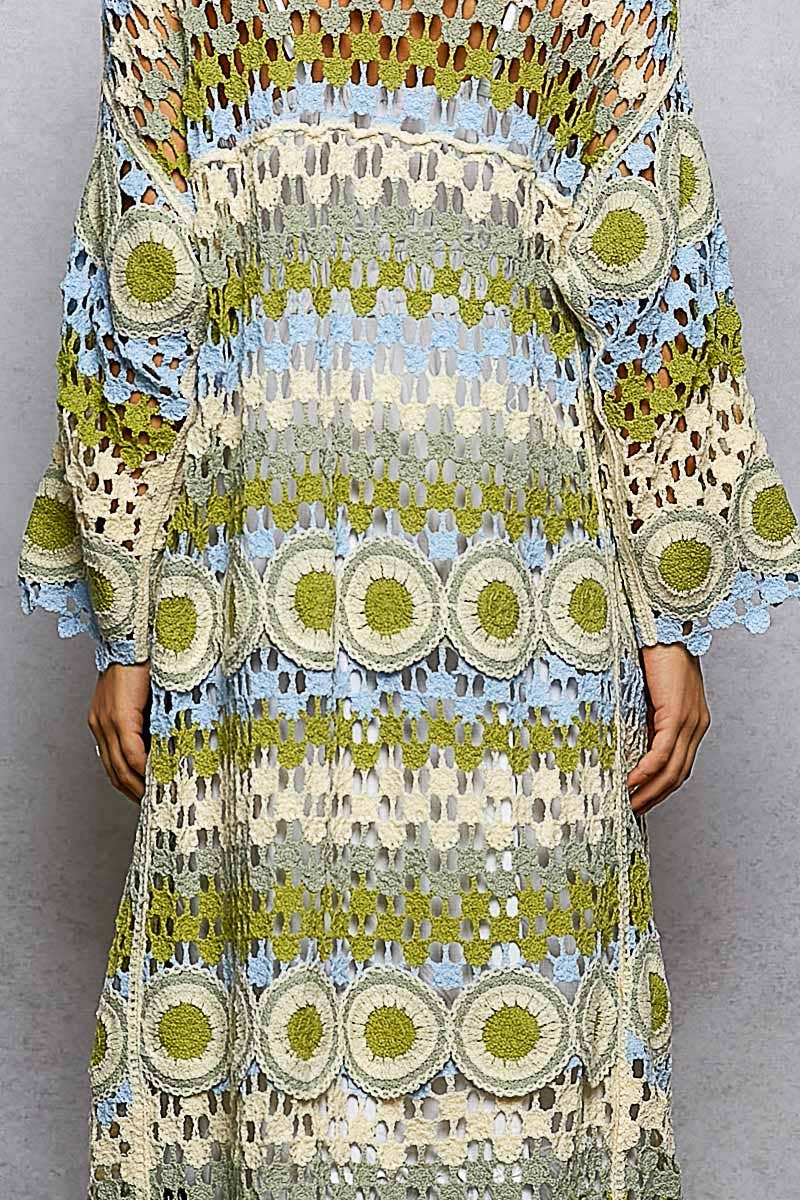 Sage Crochet Cardigan