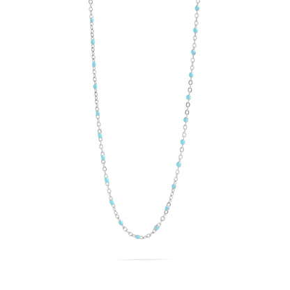 Stainless Steel Turquoise Chain Necklace