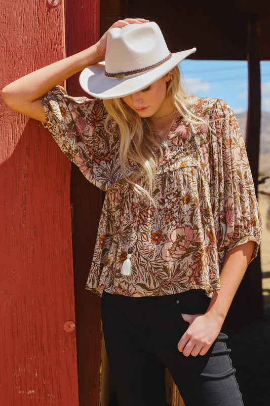 Bohemian Floral Blouse