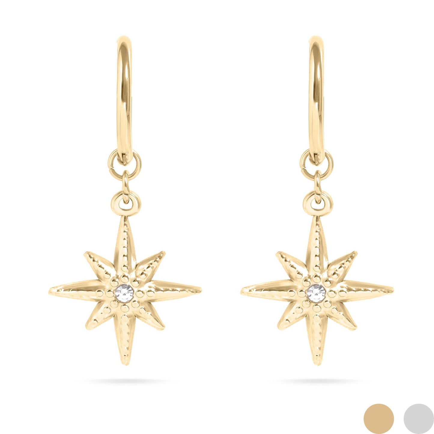 Gold Compass Huggies