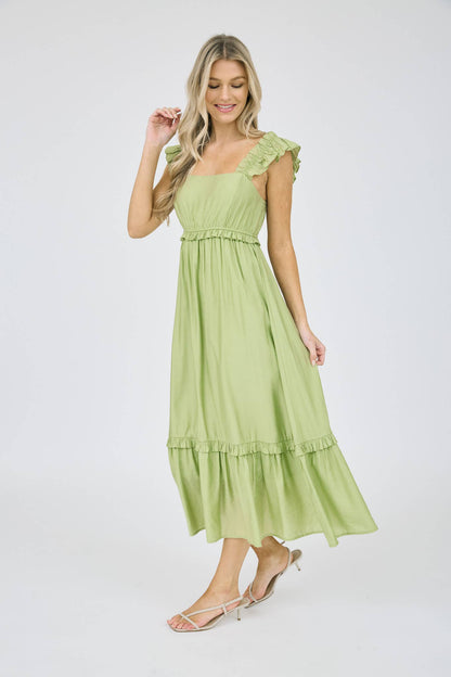 Kiwi Ruffle Midi