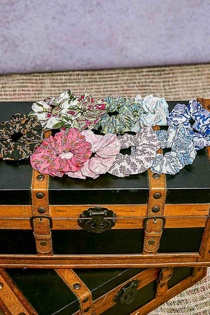Floral-Print Scrunchie