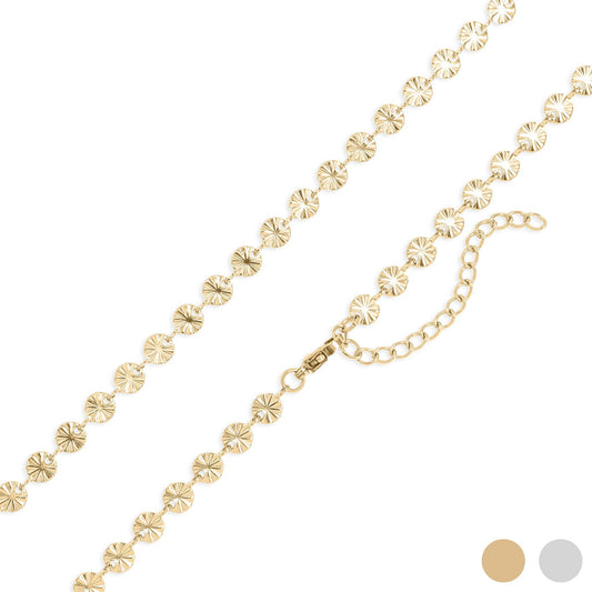 Sunburst Chain Necklace - Gold