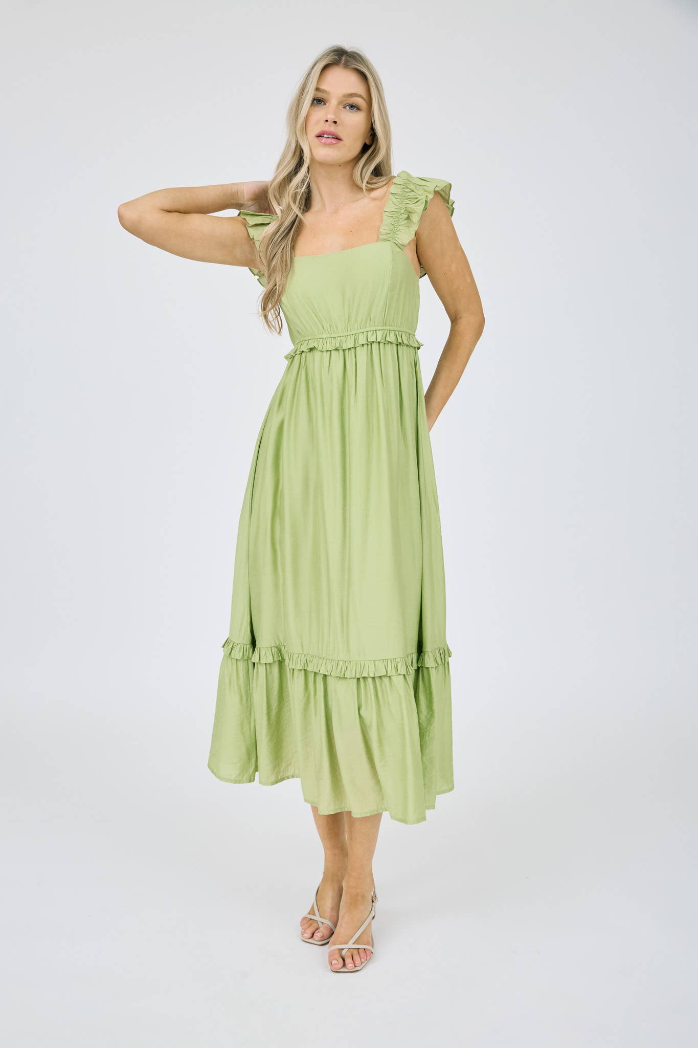 Kiwi Ruffle Midi