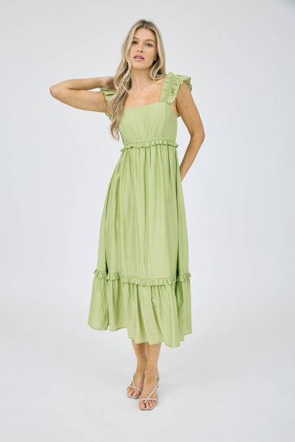Kiwi Ruffle Midi