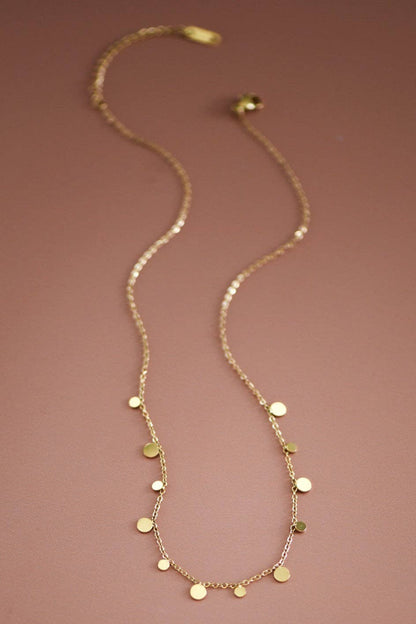 Gold Disco Chain Necklace