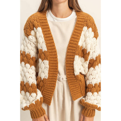 Oversized Scallop Knit Cardigan
