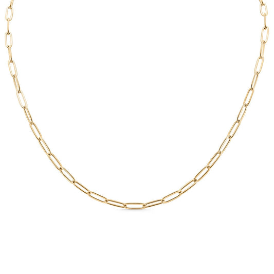 Gold Dainty Paperclip Chain Necklace