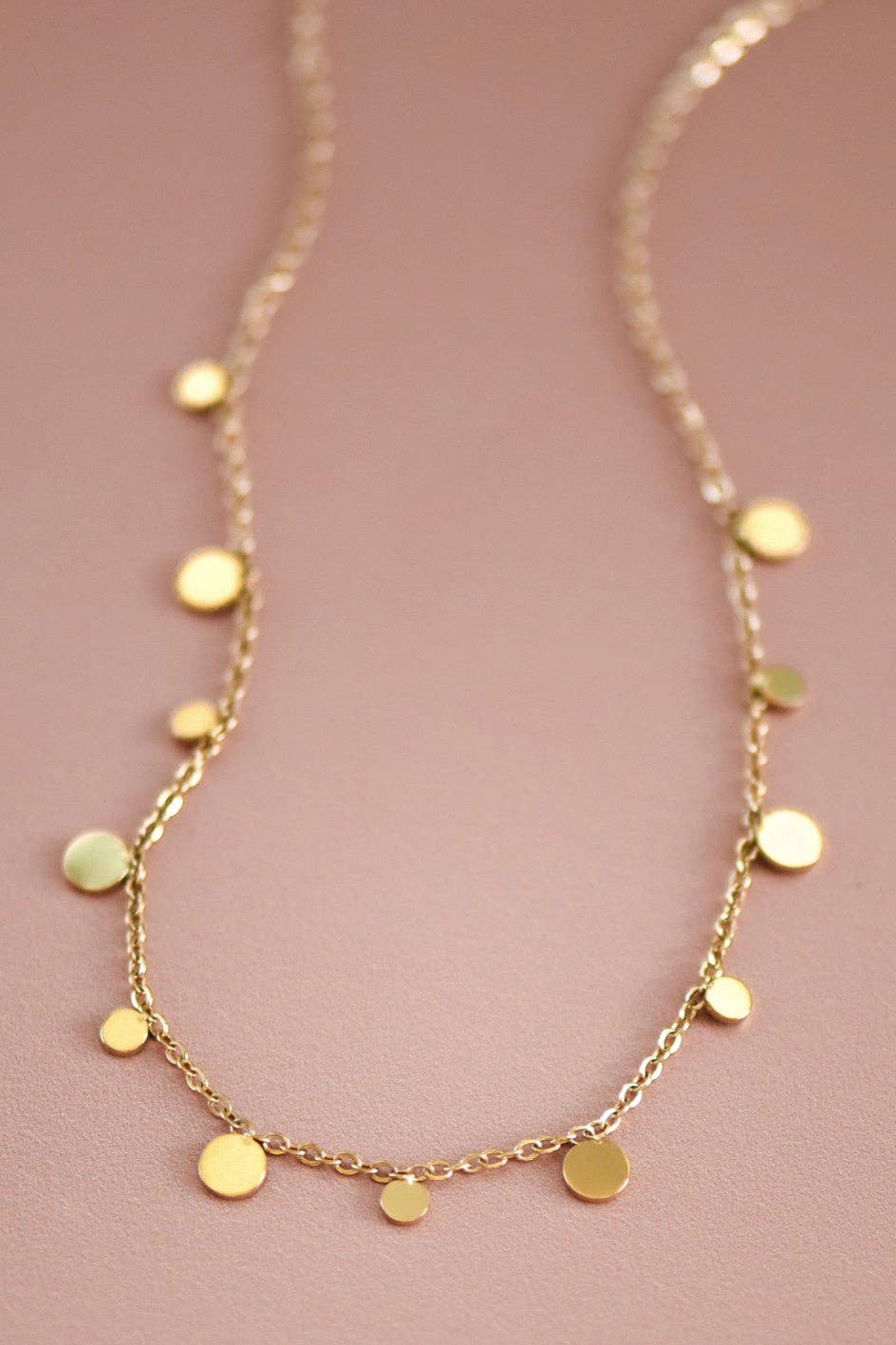 Gold Disco Chain Necklace