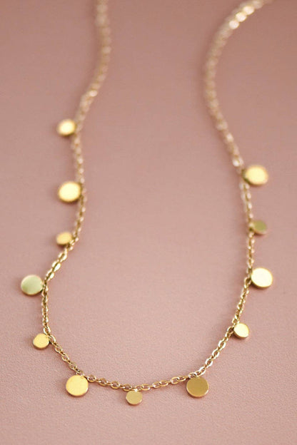 Gold Disco Chain Necklace