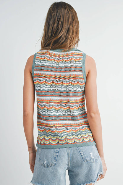 Retro Crochet Knit Tank