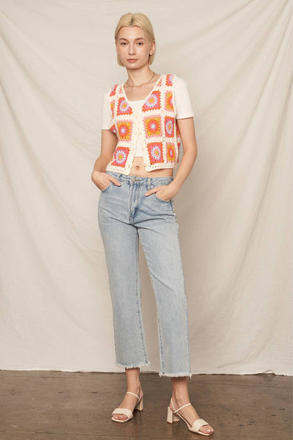 Technicolor Knit Vest