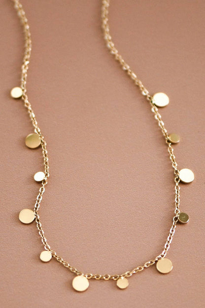 Gold Disco Chain Necklace