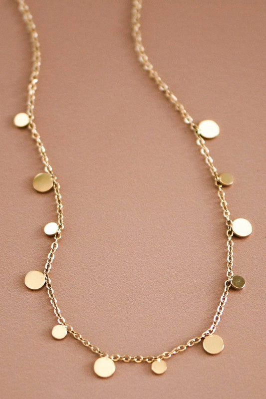 Gold Disco Chain Necklace