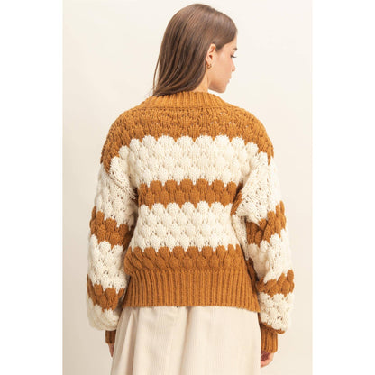 Oversized Scallop Knit Cardigan