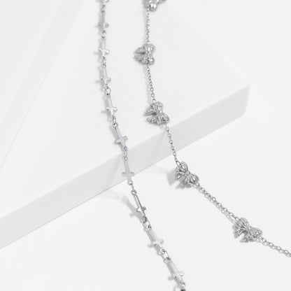 Silver Cross Chain Bracelet