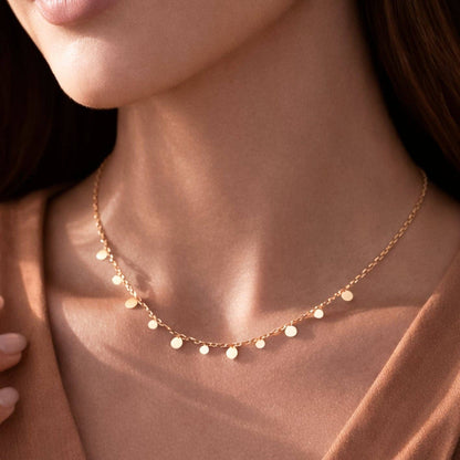 Gold Disco Chain Necklace